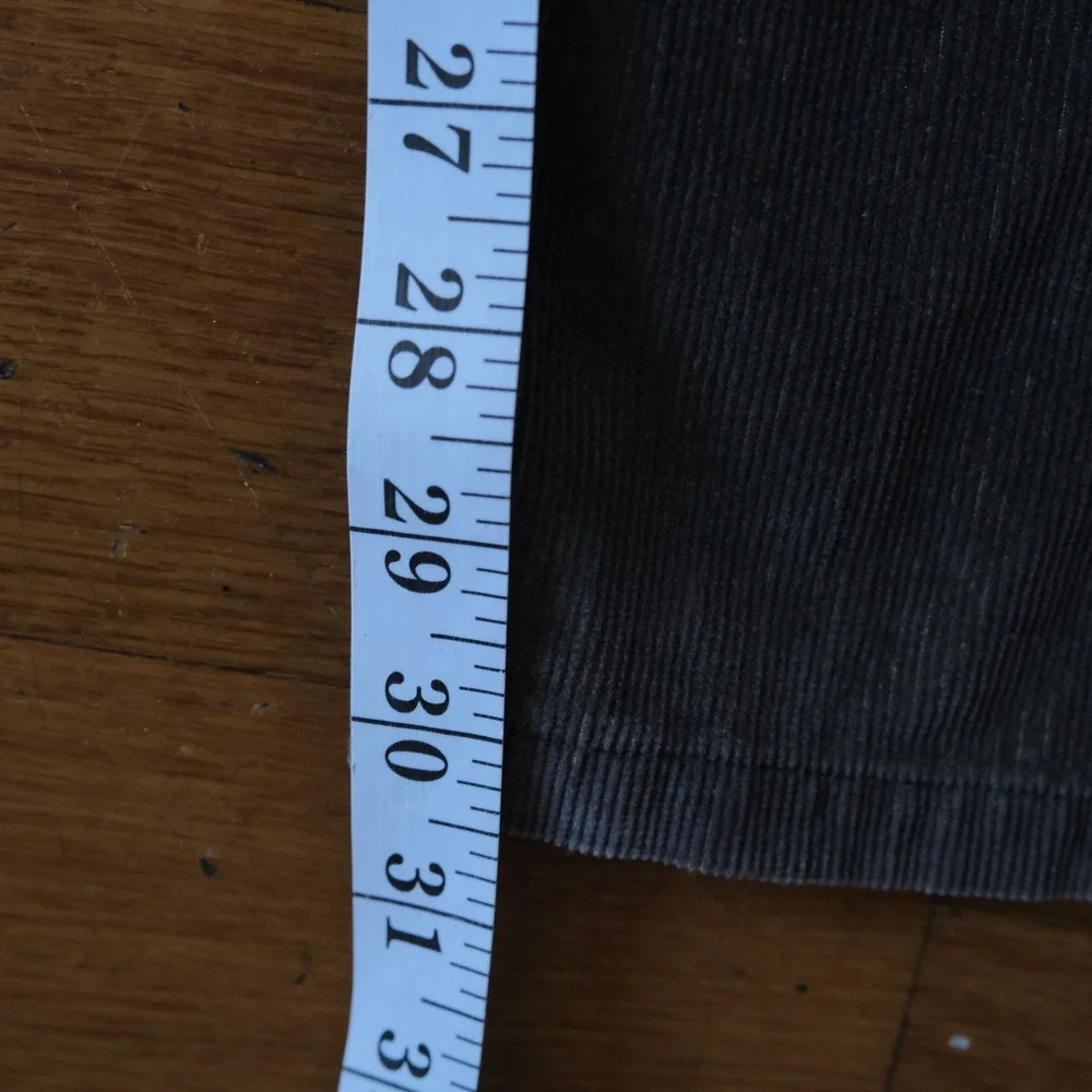 Adolfo Dominguez Corduroy Pants Mens Grey Wide Leg Vintage‎ Y2K 46 Straight Leg